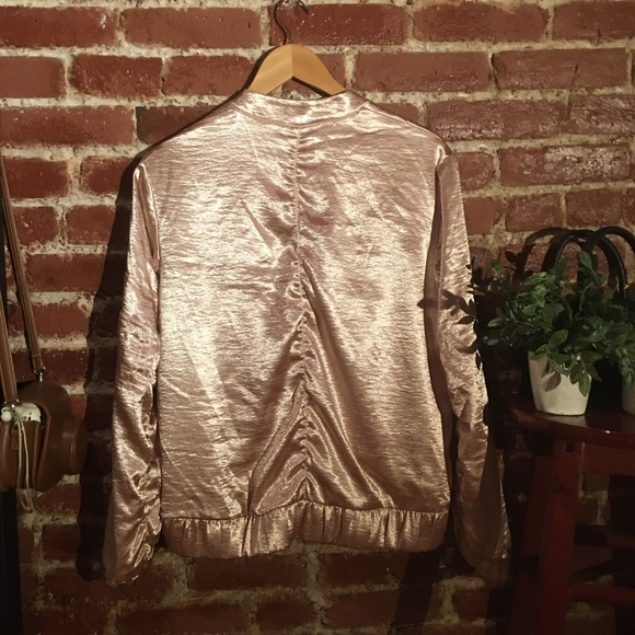 H&M RoseGold Bomber Jacket - Picture 2 of 4